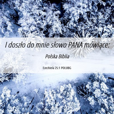 Picture 06 - Ezechiela 25:1 POLUBG - I doszło do mnie słowo PANA - Bible Verse Picture