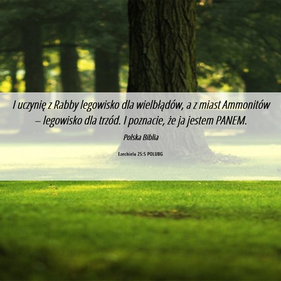 Picture 06 - Ezechiela 25:5 POLUBG - I uczynię z Rabby legowisko dla wielbłądów, a - Bible Verse Picture