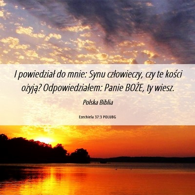 Picture 06 - Ezechiela 37:3 POLUBG - I powiedział do mnie: Synu człowieczy, czy te - Bible Verse Picture