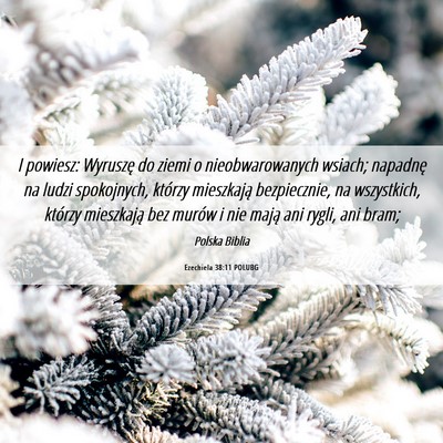 Picture 06 - Ezechiela 38:11 POLUBG - I powiesz: Wyruszę do ziemi o nieobwarowanych - Bible Verse Picture