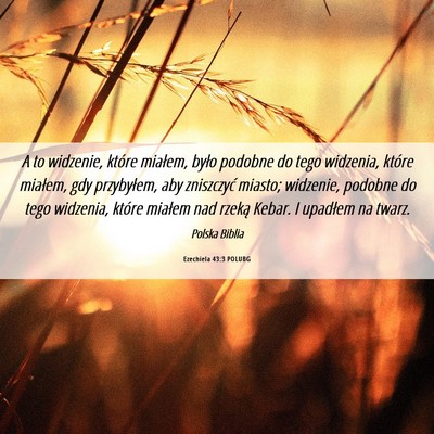 Picture 06 - Ezechiela 43:3 POLUBG - A to widzenie, które miałem, było podobne do - Bible Verse Picture