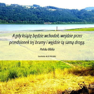 Picture 06 - Ezechiela 46:8 POLUBG - A gdy książę będzie wchodził, wejdzie przez - Bible Verse Picture