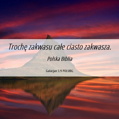 Picture 06 - Galacjan 5:9 POLUBG - Trochę zakwasu całe ciasto - Bible Verse Picture