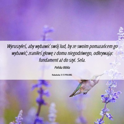 Picture 06 - Habakuka 3:13 POLUBG - Wyruszyłeś, aby wybawić swój lud, by ze swoim - Bible Verse Picture