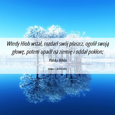 Picture 06 - Hioba 1:20 POLUBG - Wtedy Hiob wstał, rozdarł swój płaszcz, - Bible Verse Picture
