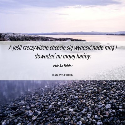 Picture 06 - Hioba 19:5 POLUBG - A jeśli rzeczywiście chcecie się wynosić nade - Bible Verse Picture
