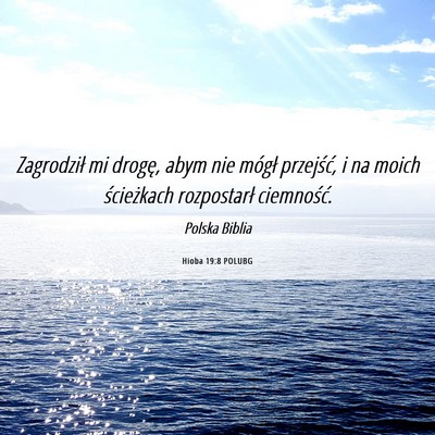 Picture 06 - Hioba 19:8 POLUBG - Zagrodził mi drogę, abym nie mógł przejść, - Bible Verse Picture