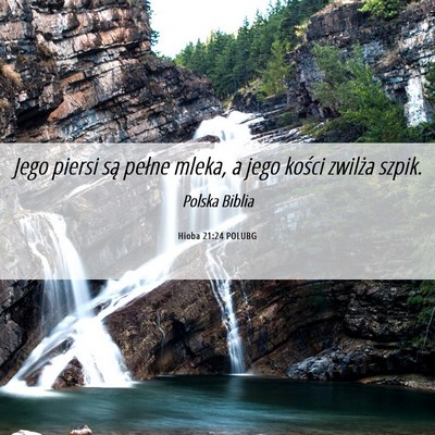 Picture 06 - Hioba 21:24 POLUBG - Jego piersi są pełne mleka, a jego kości - Bible Verse Picture