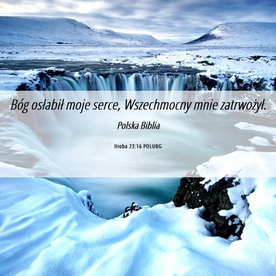 Picture 06 - Hioba 23:16 POLUBG - Bóg osłabił moje serce, Wszechmocny mnie - Bible Verse Picture