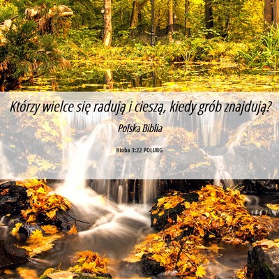 Picture 06 - Hioba 3:22 POLUBG - Którzy wielce się radują i cieszą, kiedy - Bible Verse Picture