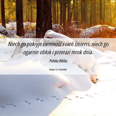 Picture 06 - Hioba 3:5 POLUBG - Niech go pokryje ciemność i cień śmierci, - Bible Verse Picture