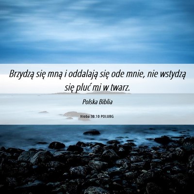 Picture 06 - Hioba 30:10 POLUBG - Brzydzą się mną i oddalają się ode mnie, nie - Bible Verse Picture