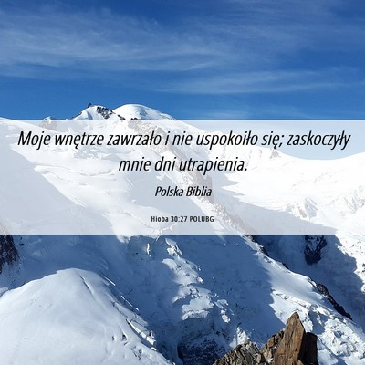 Picture 06 - Hioba 30:27 POLUBG - Moje wnętrze zawrzało i nie uspokoiło się; - Bible Verse Picture