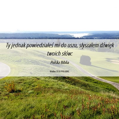 Picture 06 - Hioba 33:8 POLUBG - Ty jednak powiedziałeś mi do uszu, słyszałem - Bible Verse Picture