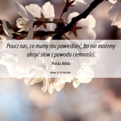 Picture 06 - Hioba 37:19 POLUBG - Poucz nas, co mamy mu powiedzieć, bo nie możemy - Bible Verse Picture