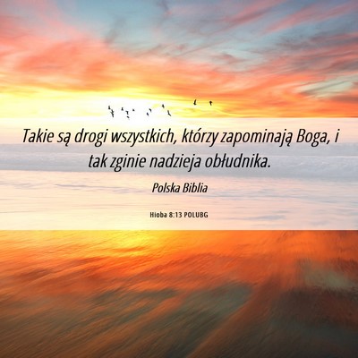 Picture 06 - Hioba 8:13 POLUBG - Takie są drogi wszystkich, którzy zapominają - Bible Verse Picture