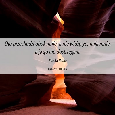Picture 06 - Hioba 9:11 POLUBG - Oto przechodzi obok mnie, a nie widzę go; mija - Bible Verse Picture