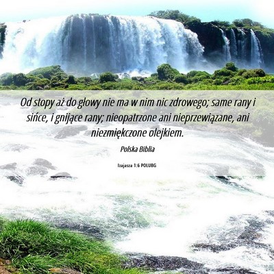 Picture 06 - Izajasza 1:6 POLUBG - Od stopy aż do głowy nie ma w nim nic zdrowego; - Bible Verse Picture