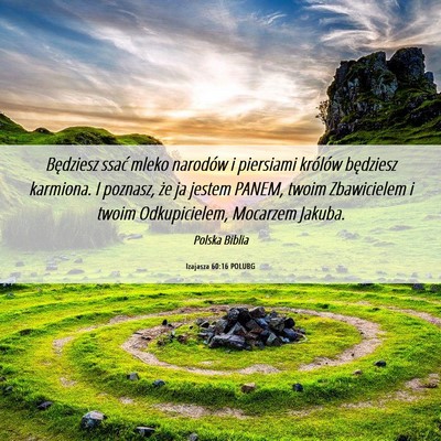 Picture 06 - Izajasza 60:16 POLUBG - Będziesz ssać mleko narodów i piersiami - Bible Verse Picture