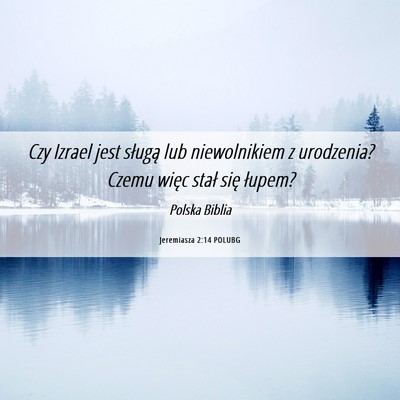 Picture 06 - Jeremiasza 2:14 POLUBG - Czy Izrael jest sługą lub niewolnikiem z - Bible Verse Picture