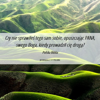 Picture 06 - Jeremiasza 2:17 POLUBG - Czy nie sprawiłeś tego sam sobie, opuszczając - Bible Verse Picture