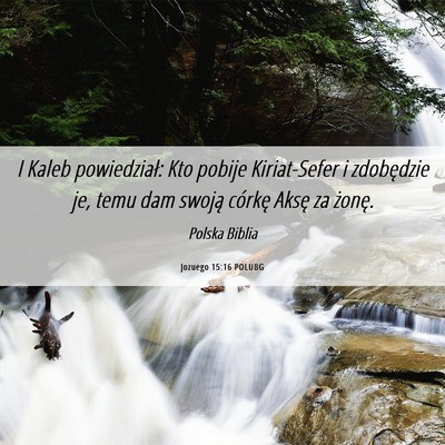 Picture 06 - Jozuego 15:16 POLUBG - I Kaleb powiedział: Kto pobije Kiriat-Sefer i - Bible Verse Picture