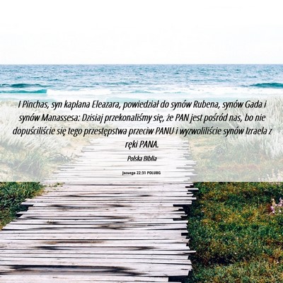 Picture 06 - Jozuego 22:31 POLUBG - I Pinchas, syn kapłana Eleazara, powiedział do - Bible Verse Picture