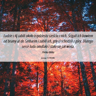 Picture 06 - Jozuego 7:5 POLUBG - Ludzie z Aj zabili około trzydziestu sześciu z - Bible Verse Picture