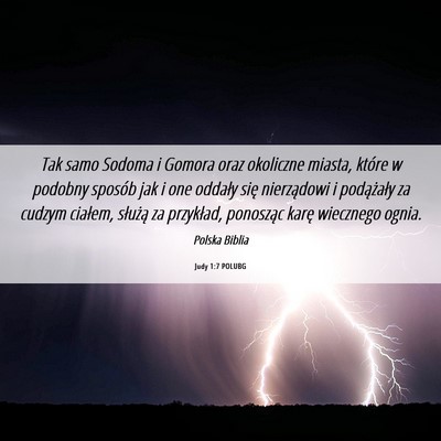 Picture 06 - Judy 1:7 POLUBG - Tak samo Sodoma i Gomora oraz okoliczne miasta, - Bible Verse Picture