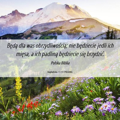 Picture 06 - Kapłańska 11:11 POLUBG - Będą dla was obrzydliwością; nie będziecie - Bible Verse Picture