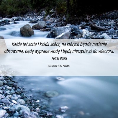 Picture 06 - Kapłańska 15:17 POLUBG - Każda też szata i każda skóra, na których - Bible Verse Picture