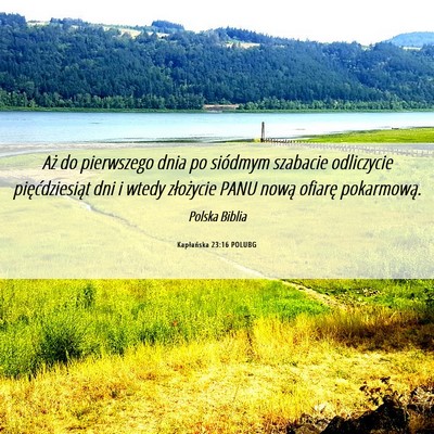 Picture 06 - Kapłańska 23:16 POLUBG - Aż do pierwszego dnia po siódmym szabacie - Bible Verse Picture