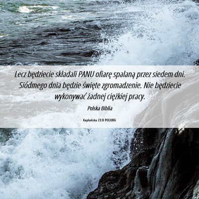 Picture 06 - Kapłańska 23:8 POLUBG - Lecz będziecie składali PANU ofiarę spalaną - Bible Verse Picture