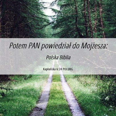 Picture 06 - Kapłańska 6:24 POLUBG - Potem PAN powiedział do - Bible Verse Picture