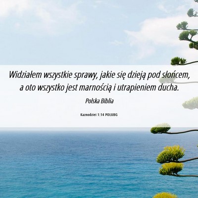 Picture 06 - Kaznodziei 1:14 POLUBG - Widziałem wszystkie sprawy, jakie się dzieją - Bible Verse Picture