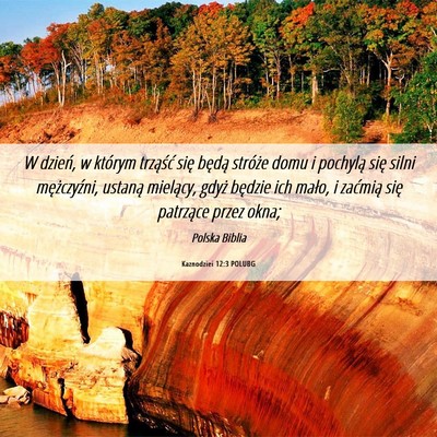 Picture 06 - Kaznodziei 12:3 POLUBG - W dzień, w którym trząść się będą - Bible Verse Picture