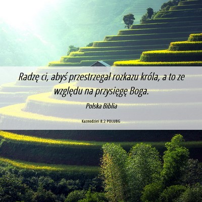 Picture 06 - Kaznodziei 8:2 POLUBG - Radzę ci, abyś przestrzegał rozkazu króla, a - Bible Verse Picture
