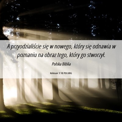 Picture 06 - Kolosan 3:10 POLUBG - A przyodzialiście się w nowego, który się - Bible Verse Picture