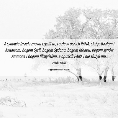 Picture 06 - Księga Sędziów 10:6 POLUBG - A synowie Izraela znowu czynili to, co złe w - Bible Verse Picture