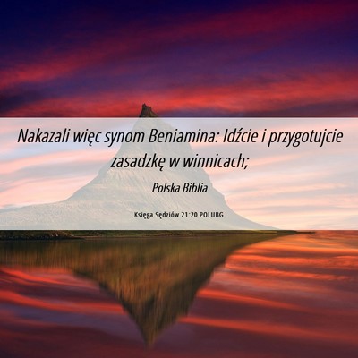 Picture 06 - Księga Sędziów 21:20 POLUBG - Nakazali więc synom Beniamina: Idźcie i - Bible Verse Picture