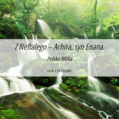 Picture 06 - Liczb 1:15 POLUBG - Z Neftalego – Achira, syn - Bible Verse Picture