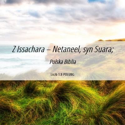 Picture 06 - Liczb 1:8 POLUBG - Z Issachara – Netaneel, syn - Bible Verse Picture