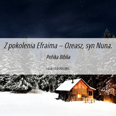 Picture 06 - Liczb 13:8 POLUBG - Z pokolenia Efraima – Ozeasz, syn - Bible Verse Picture