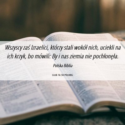 Picture 06 - Liczb 16:34 POLUBG - Wszyscy zaś Izraelici, którzy stali wokół - Bible Verse Picture