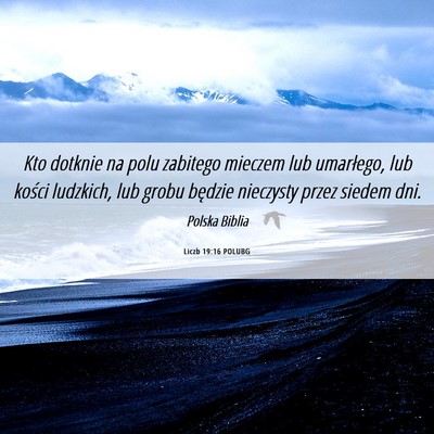 Picture 06 - Liczb 19:16 POLUBG - Kto dotknie na polu zabitego mieczem lub - Bible Verse Picture