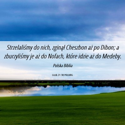 Picture 06 - Liczb 21:30 POLUBG - Strzelaliśmy do nich, zginął Cheszbon aż po - Bible Verse Picture