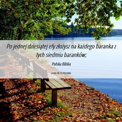Picture 06 - Liczb 28:21 POLUBG - Po jednej dziesiątej efy złożysz na każdego - Bible Verse Picture