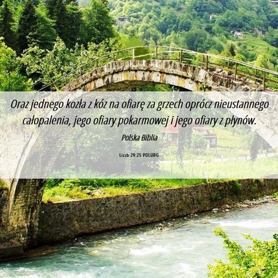 Picture 06 - Liczb 29:25 POLUBG - Oraz jednego kozła z kóz na ofiarę za grzech - Bible Verse Picture