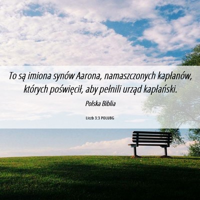 Picture 06 - Liczb 3:3 POLUBG - To są imiona synów Aarona, namaszczonych - Bible Verse Picture