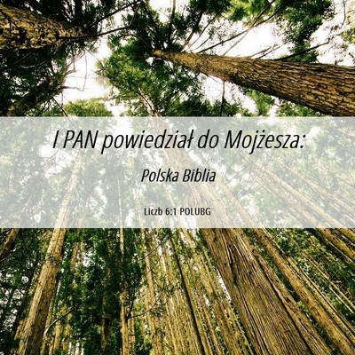 Picture 06 - Liczb 6:1 POLUBG - I PAN powiedział do - Bible Verse Picture